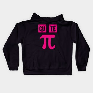 Cute Pie Pi Day Cutie Math Periodic Table Pink math teacher Kids Hoodie